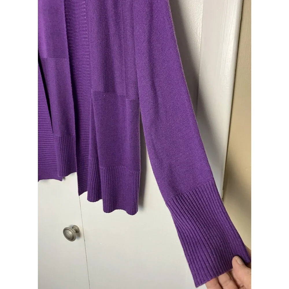 Liz Claiborne Womens Petite Cardigan Purple Size PL